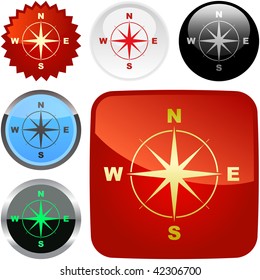 Vector compass. Graphic elements set.