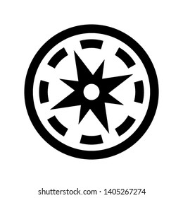 Vector compass icon Vector illustration. - Vector
