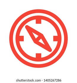 Vector compass icon Vector illustration. - Vector
