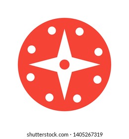 Vector compass icon Vector illustration. - Vector
