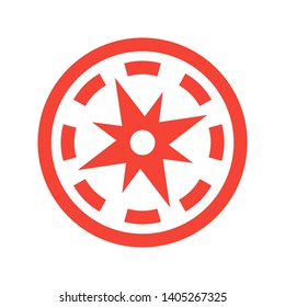 Vector compass icon Vector illustration. - Vector
