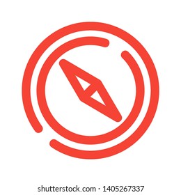 Vector compass icon Vector illustration. - Vector
