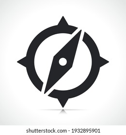 Vector compass icon isolated design