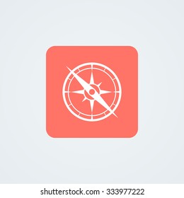 Vector compass icon. Logo. Pictogram. Button.