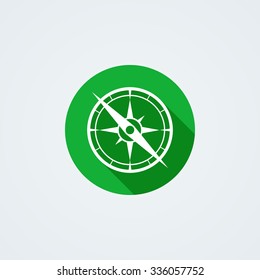 Vector compass icon. Logo. Pictogram. Button.