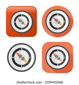 Vector Compass Icon - Navigation Symbol - Direction Icon