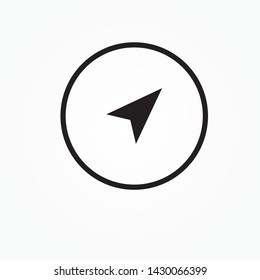 vector compass icon, navigation symbol, compass direction icon