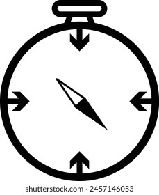 Vector brújula sobre fondo blanco. eps 10 brújula icono.