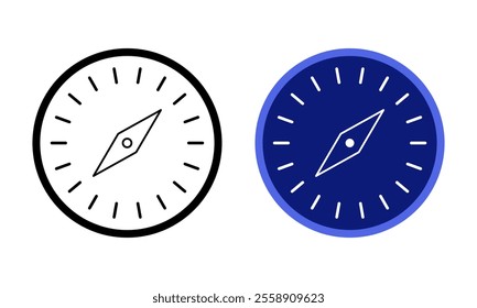 Vector compass icon on white background
Set of color compass icons on white background