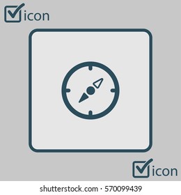 Vector compass icon. Orientation in the locality. Flat design style.
