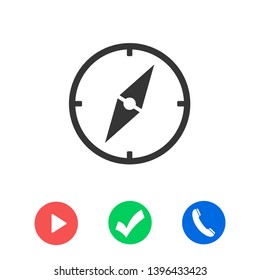 Vector compass icon. Vector web design