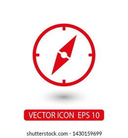 Vector compass icon. Vector web design