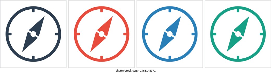 Vector compass icon. Vector web design