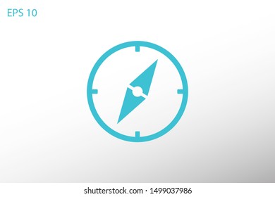 Vector compass icon. Vector web design