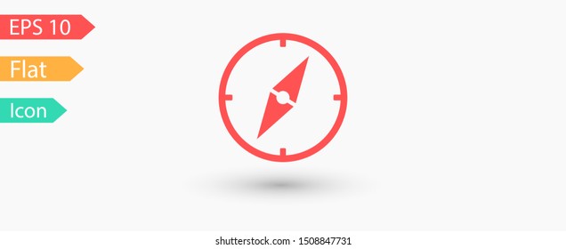 Vector compass icon. Vector web design