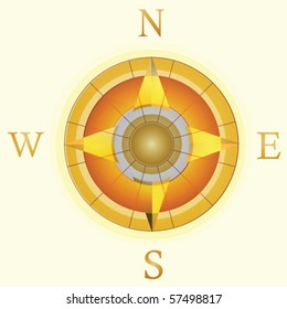 Vector Compass Illustration Clip Art