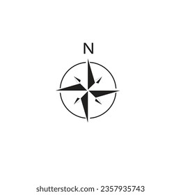 Diseño del logotipo del vector de brújula de vectores