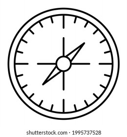 Diseño de iconos de esquema de brújula de vectores
