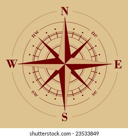 Vector - compass rose