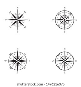 Vector: logotipo de símbolos y señales de brújula