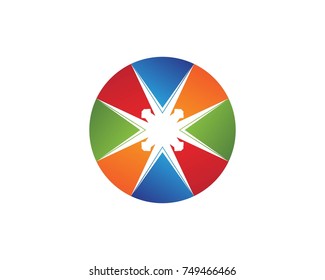 Vector - Compass signs and symbols logo Template 
