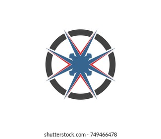 Vector - Compass signs and symbols logo Template 
