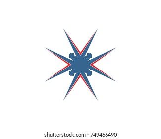 Vector - Compass signs and symbols logo Template 
