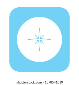 vector compass symbol icon formed with simple shapes