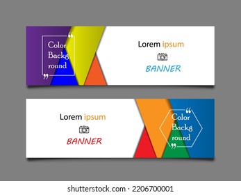 Vector complementary color abstract background banner template business and marketing copy space for advert, website, poster, media design small shadow grey background