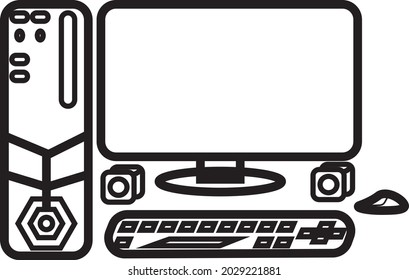 Vector of a complete computer set