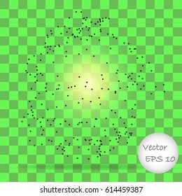 Vector complicated 3d figure, modern digital technology style form. Abstract unusual background.