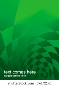 Vector composition, 3d green tunnel