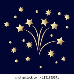 Vector composition Fireworks from straws. A hand-drawn image for insertion into a document, a website, a presentation, etc.
