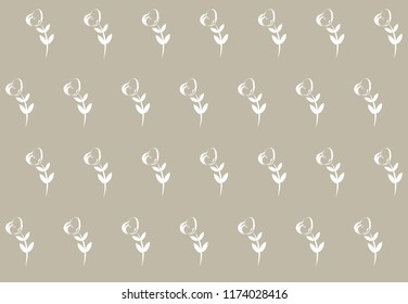 Vector composition with flower decor, pattern