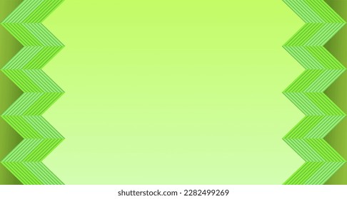 vector composition of geometric shapes in the form of zigzag lines with shades of light green as the background