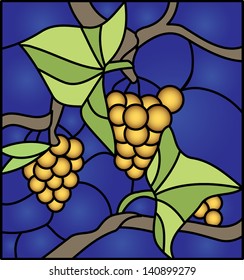  The vector composition of grapes on branches 