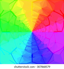vector composition with grid, tiles, 3d effect