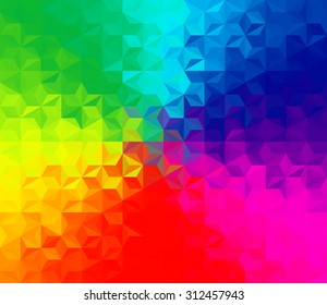 vector composition with grid, tiles, 3d effect