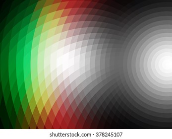 vector composition with grid, tiles, gradient effect