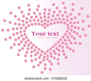 Vector Composition of the Hearts. Congratulations on the Valentine's Day, wedding, holidays.