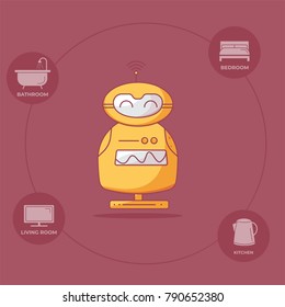 Vector composition of household smart assistant