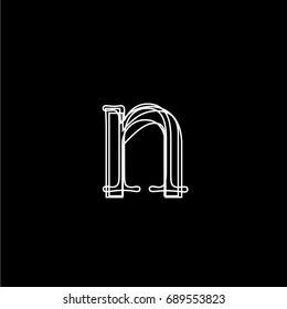 Vector composition letter n