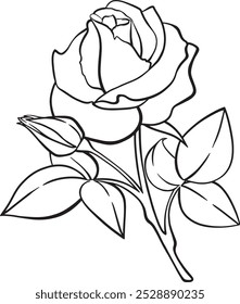 Vector de las rosas. Tarjeta botánica con flor.