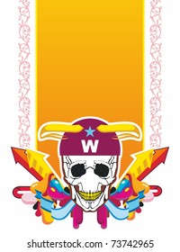 vector composition with a skull