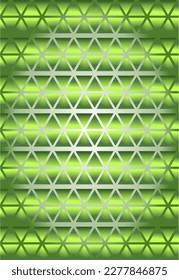 vector composition of triangular planes with shades of green