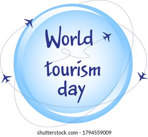 Composición de vectores para el Día Mundial del Turismo.