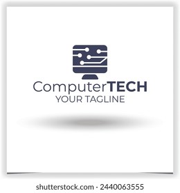Vector Computer-Firmenlogo-Design-Vorlage