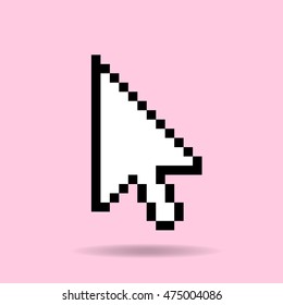 vector computer cursor on a pink background