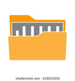 Vector Computer Data Storage Folder Isolated - Computer Directory Illustration Illustration . File Share Sign Symbol