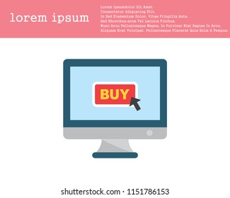 Vector Computer Display Buy Online Icon